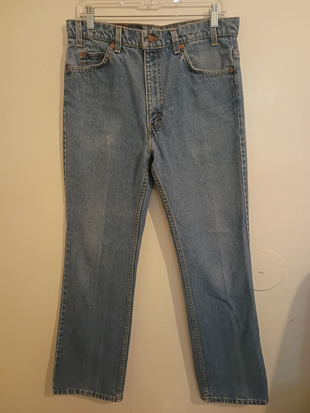 VTG Levi's 517 light blue straight-leg men's jeans Orange Tab Sz 34/31